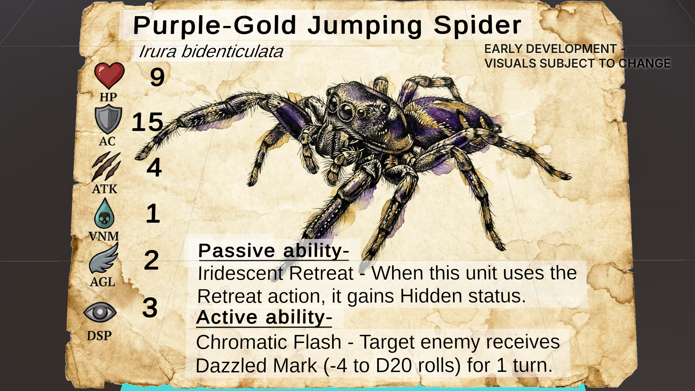 Purple Gold Jumping Spider